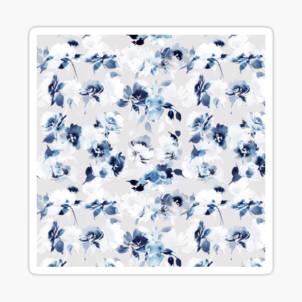 Item preview, Blue Floral Background designed and sold by lunaisdrawing.