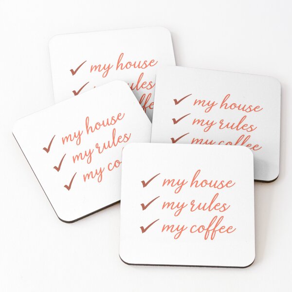 Item preview, Knives detective movie: My House My Rules My Coffee - handwritten designed and sold by Between Clouds.
