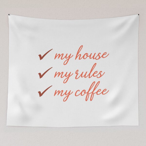 Item preview, Knives detective movie: My House My Rules My Coffee - handwritten designed and sold by Between Clouds.