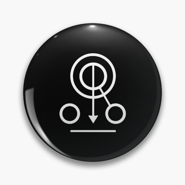 Iron Maiden verstecktes Symbol (schwarzes Hemd) Button