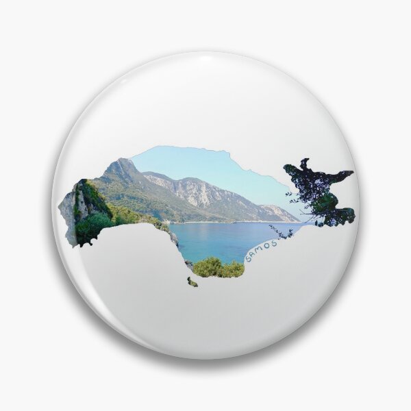 Item preview, Samos - island silhouette - bays in the northeast / view when hiking (Greece) designed and sold by nabeArtist.
