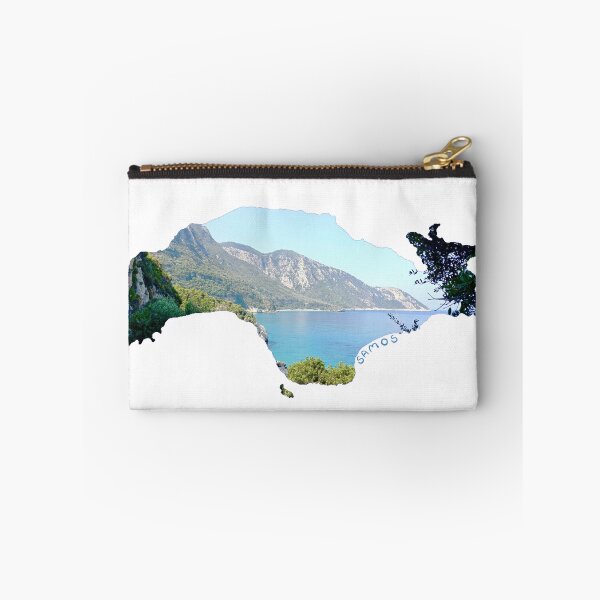 Item preview, Samos - island silhouette - bays in the northeast / view when hiking (Greece) designed and sold by nabeArtist.