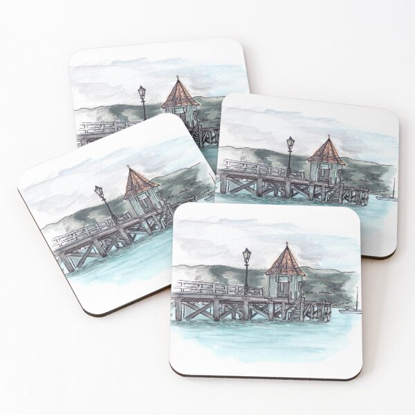 Item preview, Akaroa Harbour Watercolour designed and sold by Tom Napper Design.