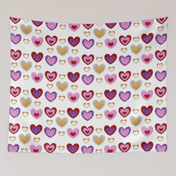 Item preview, Valentines Hearts Badge designed and sold by GL Digital Artwork .