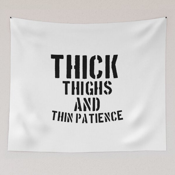 Item preview, Thick Thighs Thin Patience T-Shirt, bodybuilding shirt, funny workout shirt, funny gym designed and sold by medbouk1.
