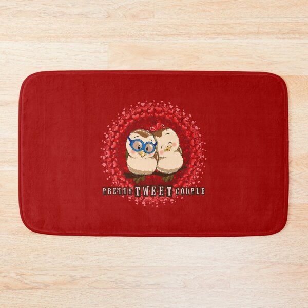 Item preview, “Pretty Tweet Couple” (Red on Red w Text) designed and sold by PawsitiveMum.