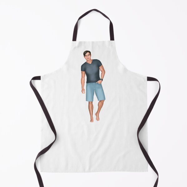Item preview, painted athletic man in denim shorts designed and sold by nataliavavilina.