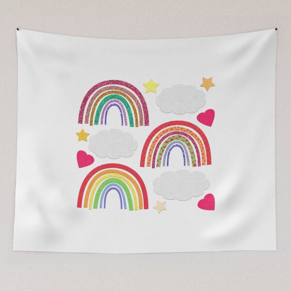 Item preview, Adorable Valentine's Day Rainbows, Hearts and Stars | Cherie's Art(c)2021 designed and sold by CheriesArt.