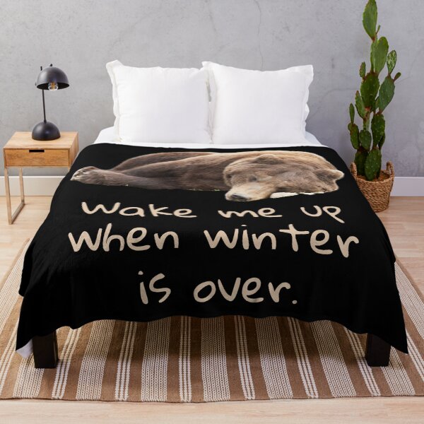 Item preview, Wake Me Up When Winter Is Over. Bear Sleeping. Text designed and sold by JellyBeenzz.