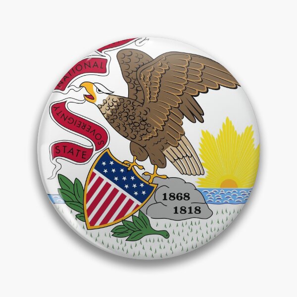 Item preview, Flag of Illinois designed and sold by Inimma.