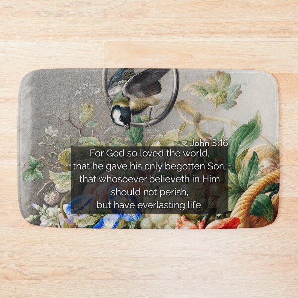 Item preview, Bible Verse Art - John 3:16 - Christian Quote - King James Bible designed and sold by Sirieht.