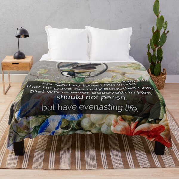 Item preview, Bible Verse Art - John 3:16 - Christian Quote - King James Bible designed and sold by Sirieht.
