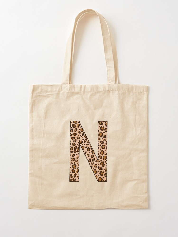 Leopard monogram online tote