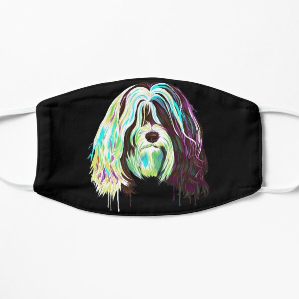 Splash Tibet Terrier Hund Flache Maske