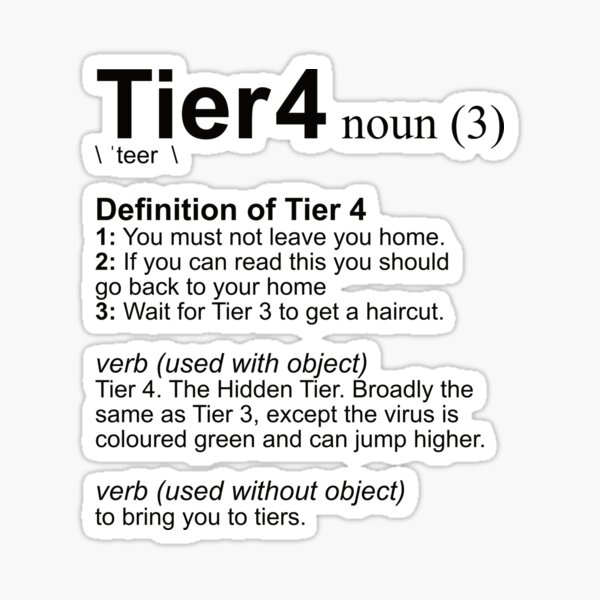 "Tier Four" Sticker for Sale by Pixelblue Redbubble