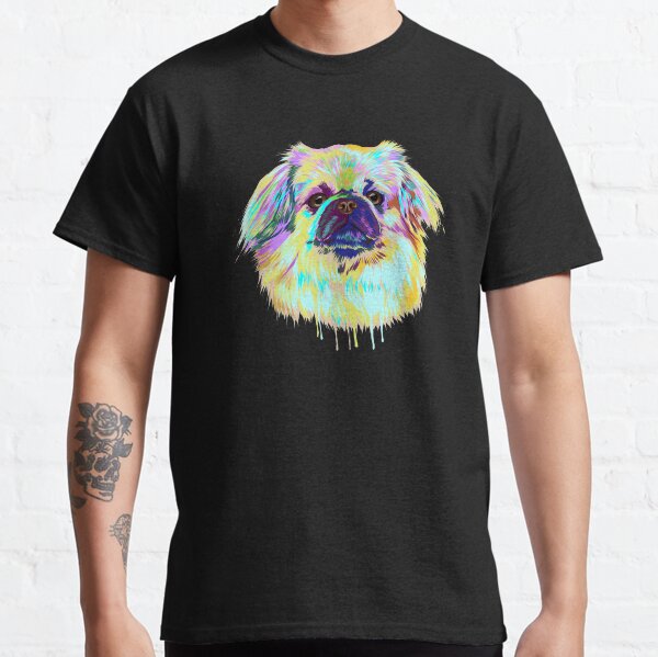 Heavyweight Pigment-Dyed Sweatshirt with Tibetan Spaniel Silhouette Heavyweight Pigment-Dyed Sweatshirt with Tibetan Spaniel Silhouette