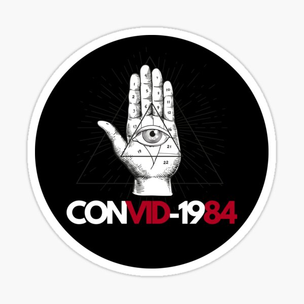 Brainwash CONVid 1984 Exposed Covid 1984 Sticker