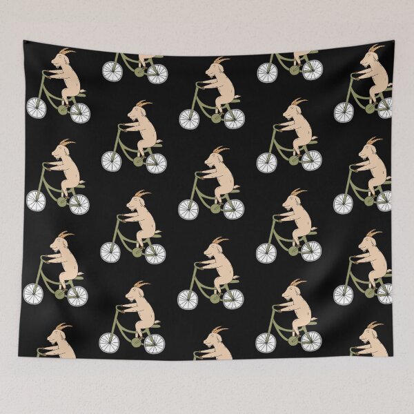 Item preview, Goat rides bicycle designed and sold by UpYourSelf.