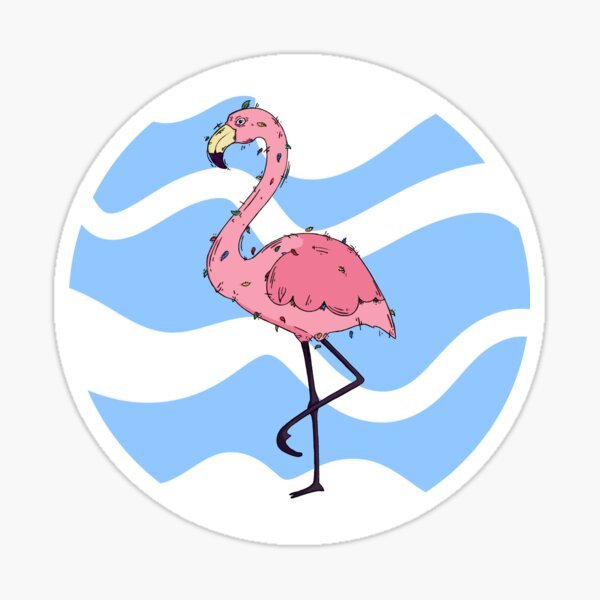 Planche de stickers A3 Plumes Flamingo : Lilipinso