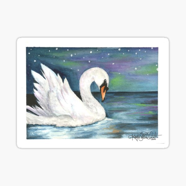 Aurora Swan Sticker