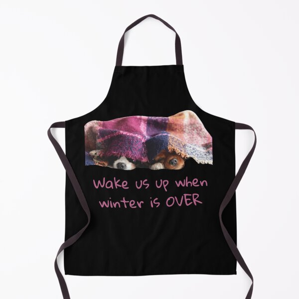 Item preview, Wake Us Up When Winter Is Over. Dogs Sleeping Under Blanket. Text designed and sold by JellyBeenzz.