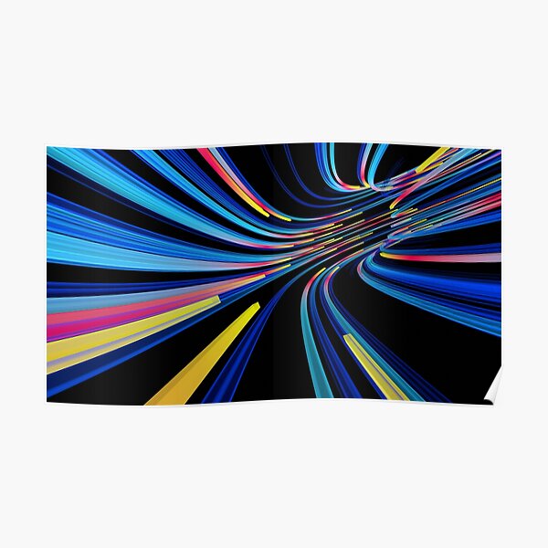 flow-of-neon-lines-in-a-tube-poster-for-sale-by-mikekiev-redbubble