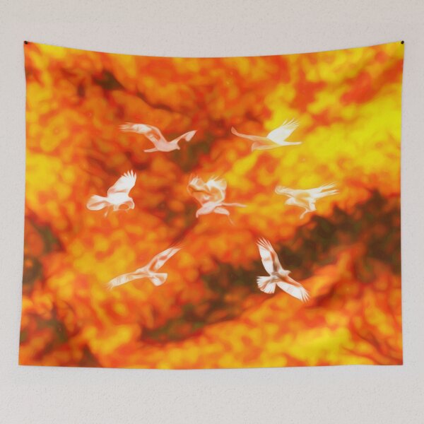 Aperçu de l'œuvre Oiseaux dans le ciel enflammé créée et vendue par Guardi71.