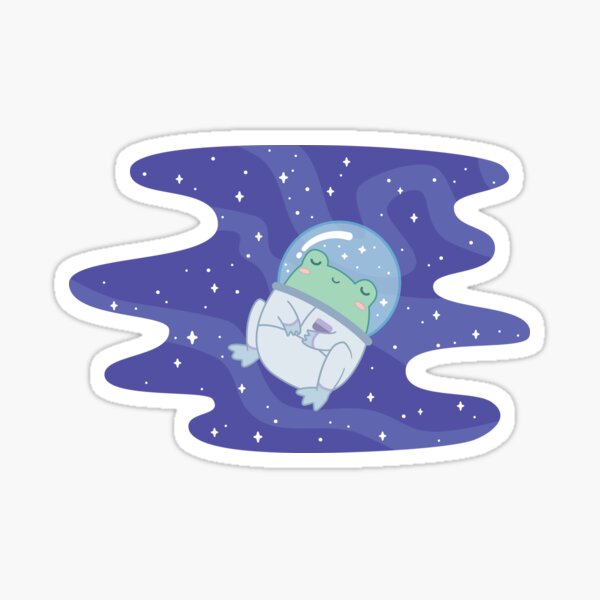 Space Astronaut Frog Sticker