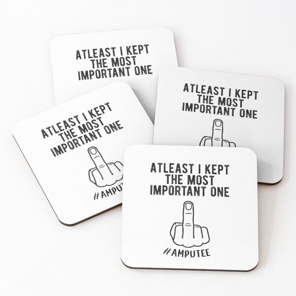 Item preview, Funny Cut Off Amputated Finger Amputee Recovery Gifts Middle Finger Swearing designed and sold by RainbowPandas.