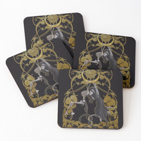 Item preview, Love and Death dancing art designed and sold by ⋆⭒˚.⋆ Melinore Noctua ⋆⭒˚.⋆.