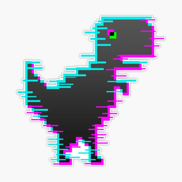Offline - Unable to connect to the internet - Dino Game Sticker | Poster