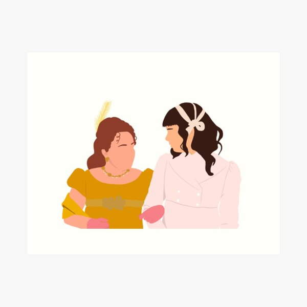 Item preview, Penelope Feathertop and Eloise Bridgerton Characters Illustration  designed and sold by kbracey-meraki.