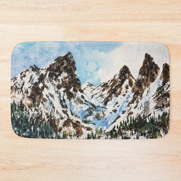 Item preview, Watercolor Snowy Mountain Range designed and sold by Vector Scout Lab.