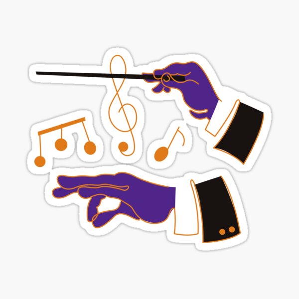 Music Conductor Hands Sticker