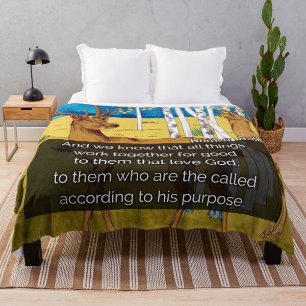Item preview, Bible Verse Art - Romans 8:28 - Christian Quote - King James Bible designed and sold by Sirieht.