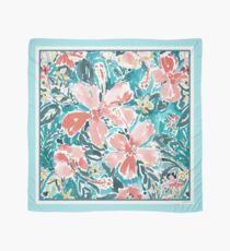HELLO HIBISCUS - CORAL Scarf
