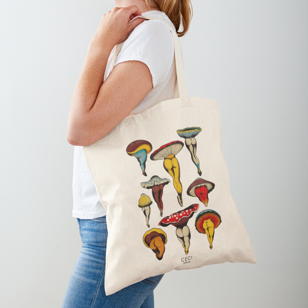 Sexy mushrooms tattoo flash Tote Bag