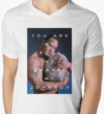 Du bist mein Fels T-Shirt mit V-Ausschnitt für Männer