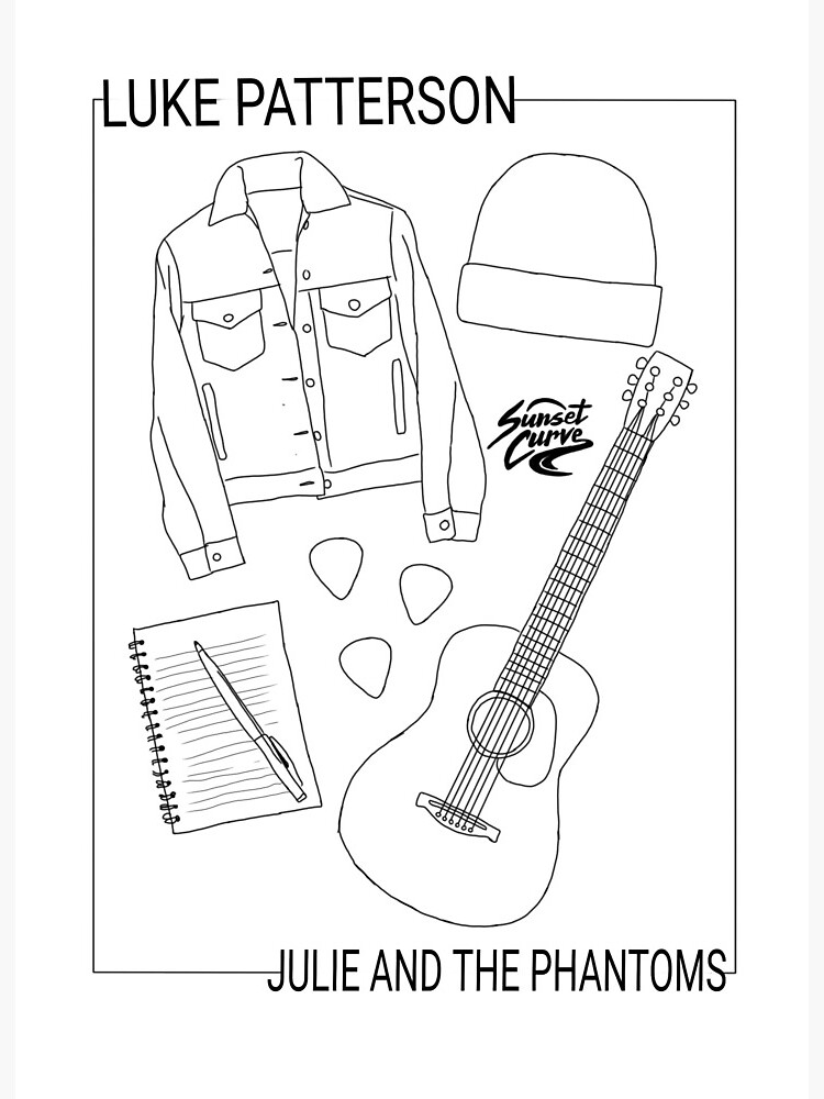 Luke Patterson Mood Board Essentials Sketch Julie and the Phantoms Inspired  Art Board Print
