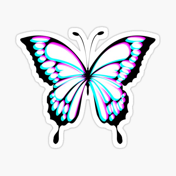 Butterfly Glitch effect Sticker