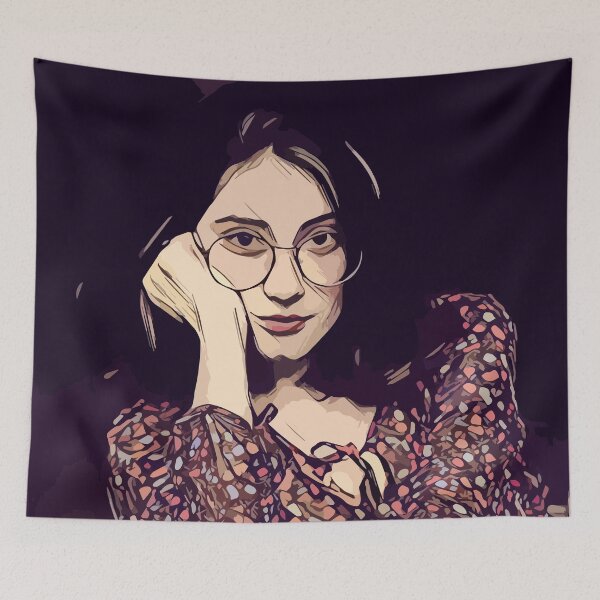 Item preview, Mujer de lentes posando (Colección: Tears #4) designed and sold by aedisart.