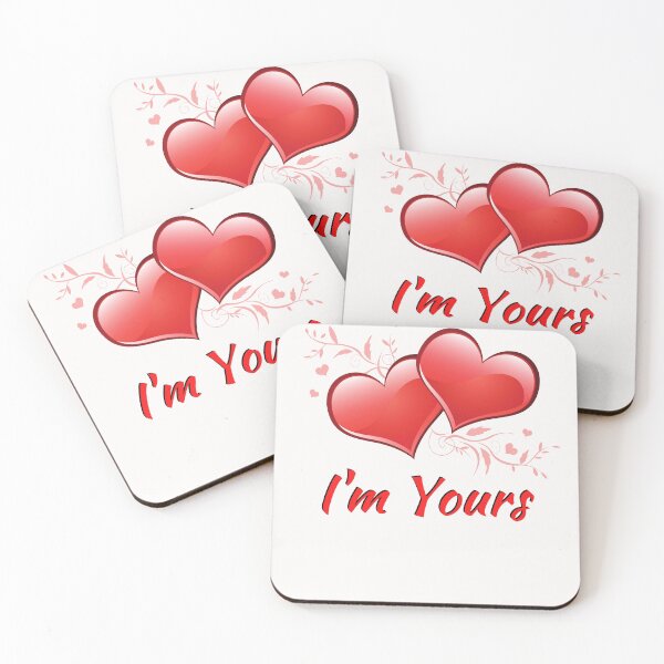 Item preview, I'm yours, I love you, red heart, hearts, red heart sticker, heart, romantic, valentines day,  designed and sold by prteacool.