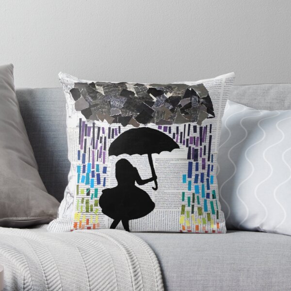 Dancer in the Rain Throw Pillow