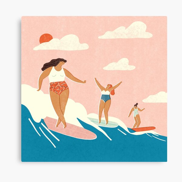 Surf sisters Canvas Print