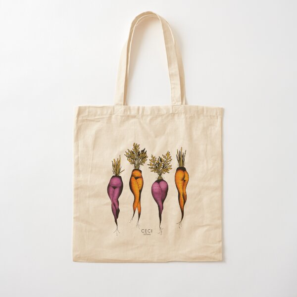 Sexy carrots botanical chart tattoo flash Cotton Tote Bag