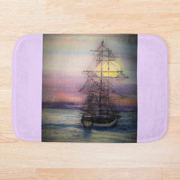 Item preview, Old Boat on Moonlit Bay  designed and sold by ItaStephenson.