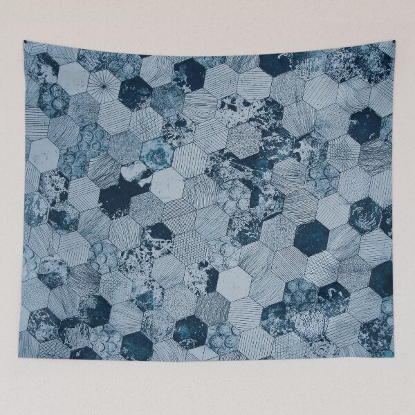 Item preview, Blue Hexagons designed and sold by Koala Closet.