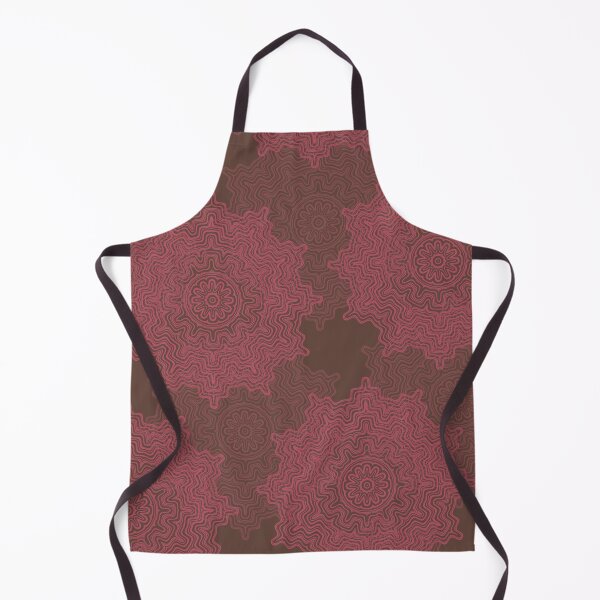 Item preview, Farrow Ball Deep Reddish Brown with Lake Red Aztec Mandala Design 2 designed and sold by AuraTherapeia.