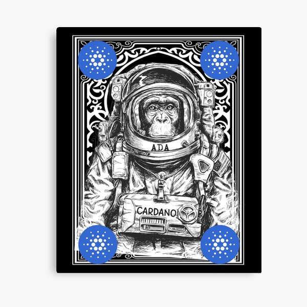Cardano ADA Cryptocurrency Space Monkey Art Canvas Print