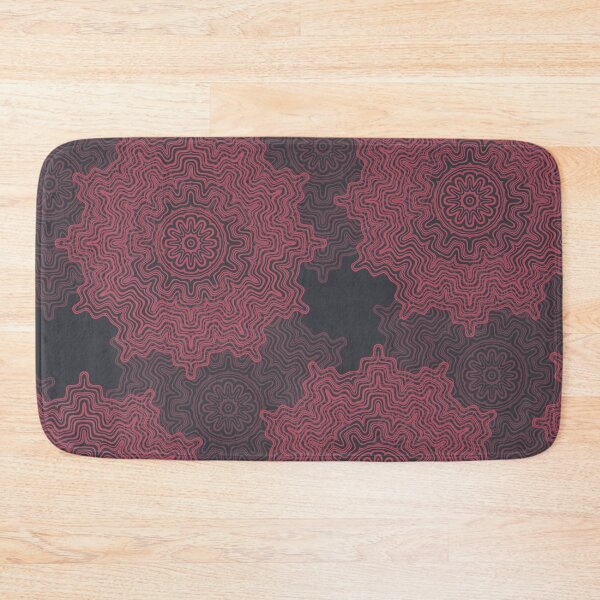 Item preview, Farrow Ball Scotch Blue and Lake Red Aztec Mandala Design 2 designed and sold by AuraTherapeia.
